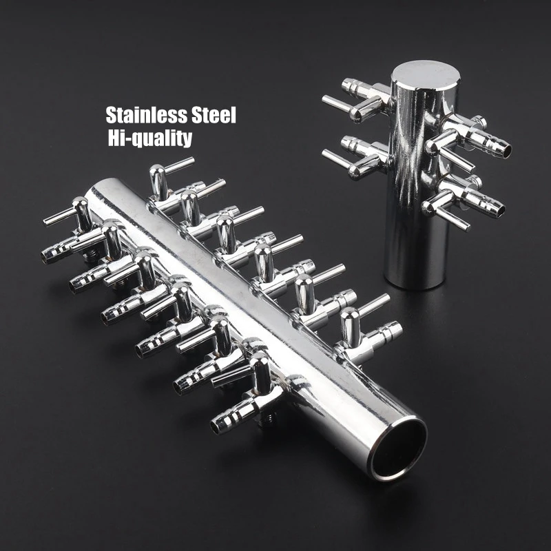 412 Ways 19mm5mm Stainless Steel Air Pipe Distributor Aquarium Fish