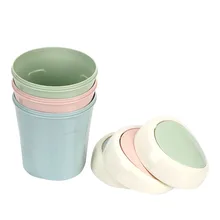 LEEPEE Mini Trash Container Car-styling Car Trash Garbage Can Universal Rolling Cover