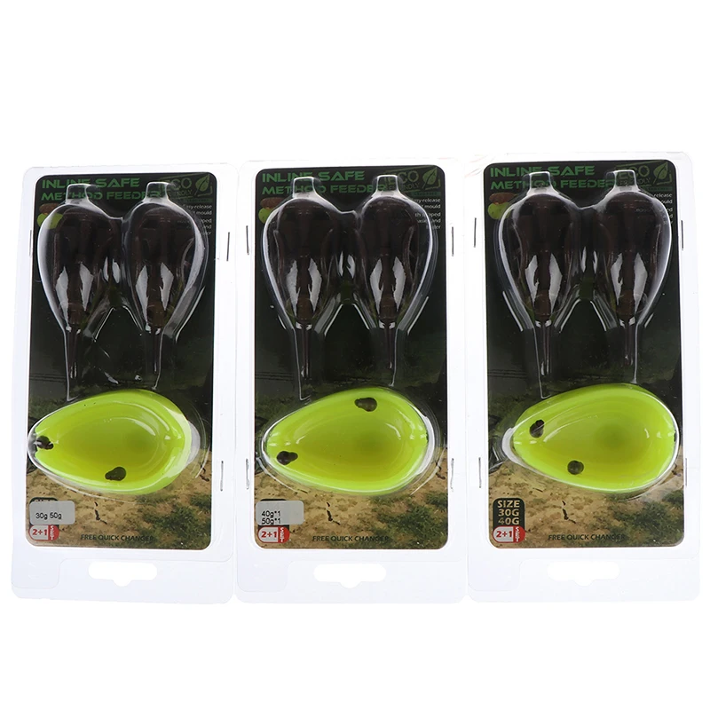 

1Set Feeders 30/40/50g Fishing Bait Basket Feeder Mould Set Fishing Feeder