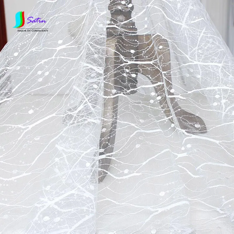 Fluffy Ivory White Wedding Dress Outer Layer Decoration Fabric,diy