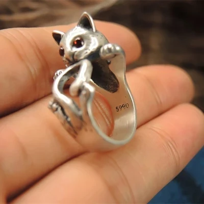 

Fashion Jewelry Hand Made Birthday Gift S990 Sterling Silver Solid Silvery anillos mujer Women Cocktail bohemia Party Rings