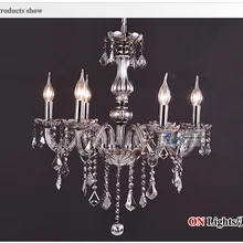 С украшением в виде кристаллов свечной подвесной светильник простой Европейское освещение 8006