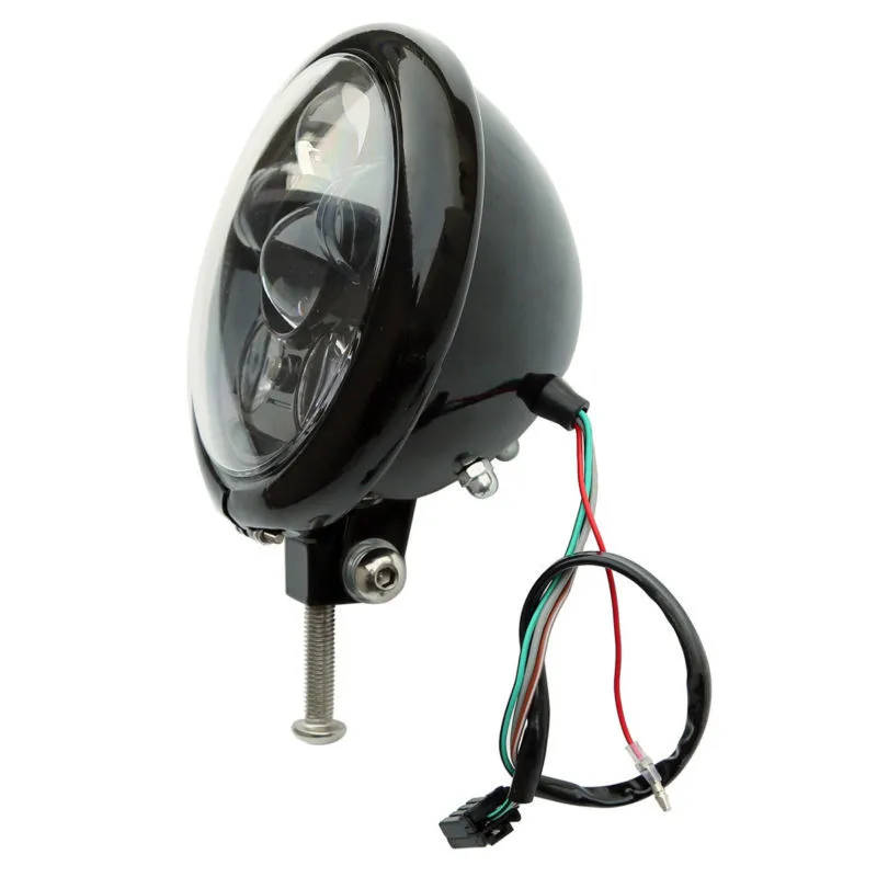 Светодиодный проектор для фар 5 3/4 дюйма 75 с корпусом мотоцикла Harley XL1200X Dyna Black FXDB| |