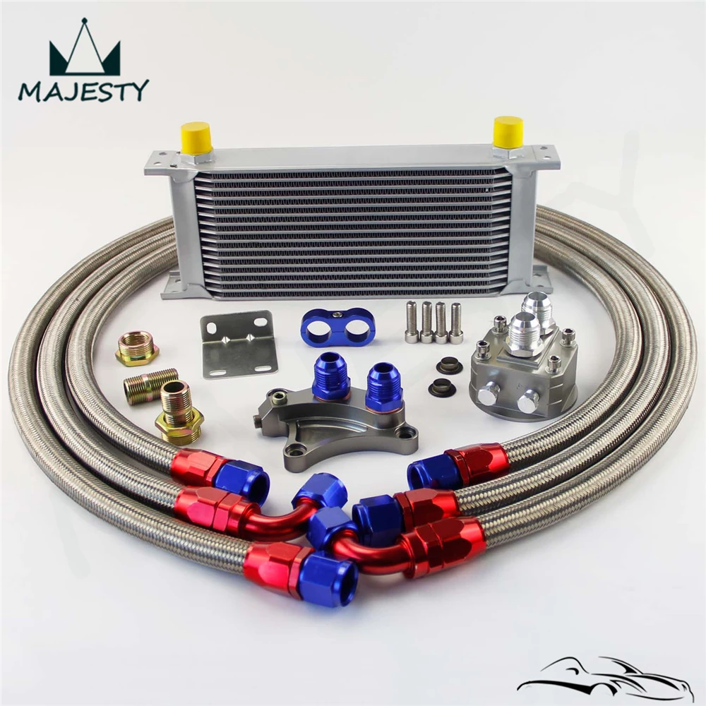 ^*Best Offers 16 ROW OIL COOLER KIT FOR N**ISSAN S**ilvia S13 S14 S15 180SX 200SX 240SX SR20DET Silver ^*Best Offers 16 ROW OIL COOLER KIT FOR N**ISSAN S**ilvia S13 S14 S15 180SX 200SX 240SX SR20DET Silver