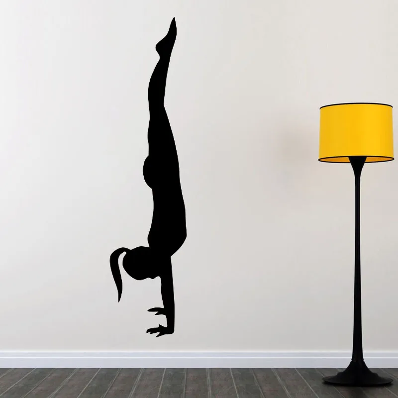 Girl Yoga Pose Pilates Wall Sticker Gym Sport Wall Decals Art Murals Girl Yoga Pose Pilates Wall Sticker Gym Sport Wall Decals Art Murals