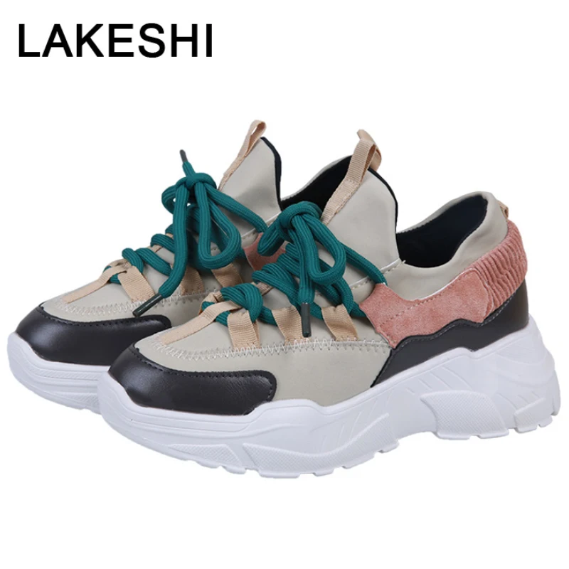 Женские кроссовки LAKESHI повседневные на платформе 7 см размер 42 | Обувь