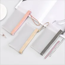 Transparent matte pencil case simple creative student school pencil case office school stationery Storage bag Transparent matte pencil case simple creative student school pencil case office school stationery Storage bag