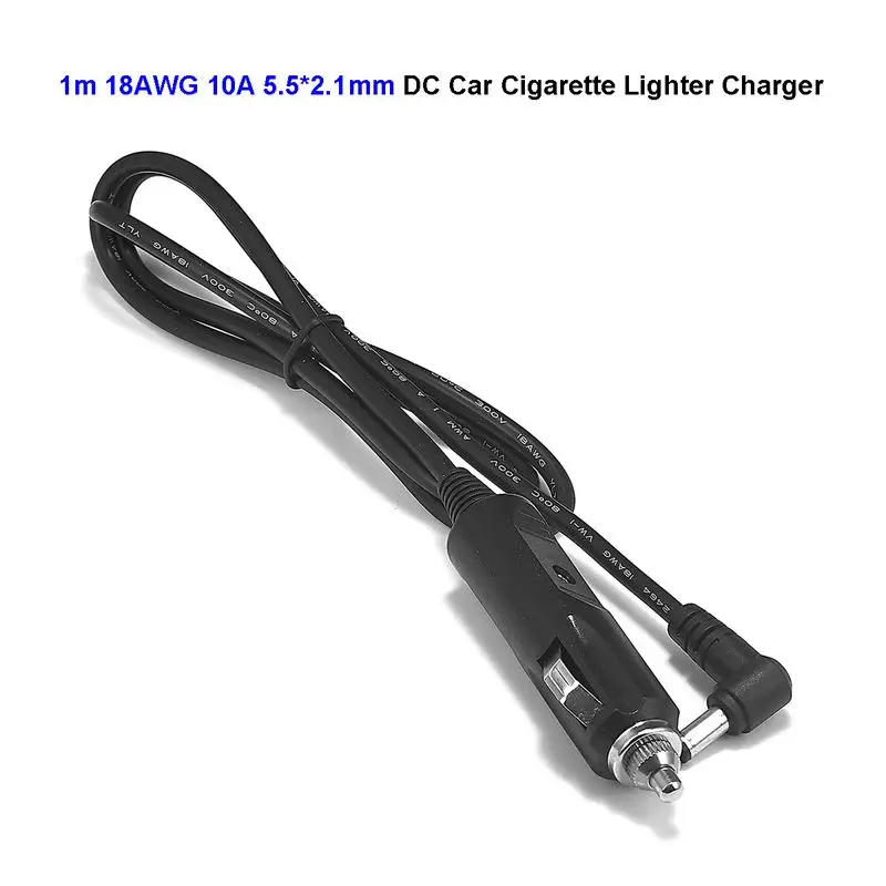 DC 12-24V автомобильный прикуриватель адаптер питания Угловой Штекер 18AWG 1 м кабель