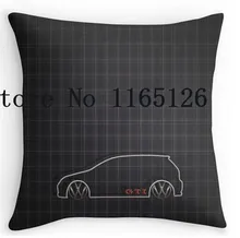 Two sides printing GTI Tartan Pillow Cases for12 14 16 18 20 24 inch free shipping