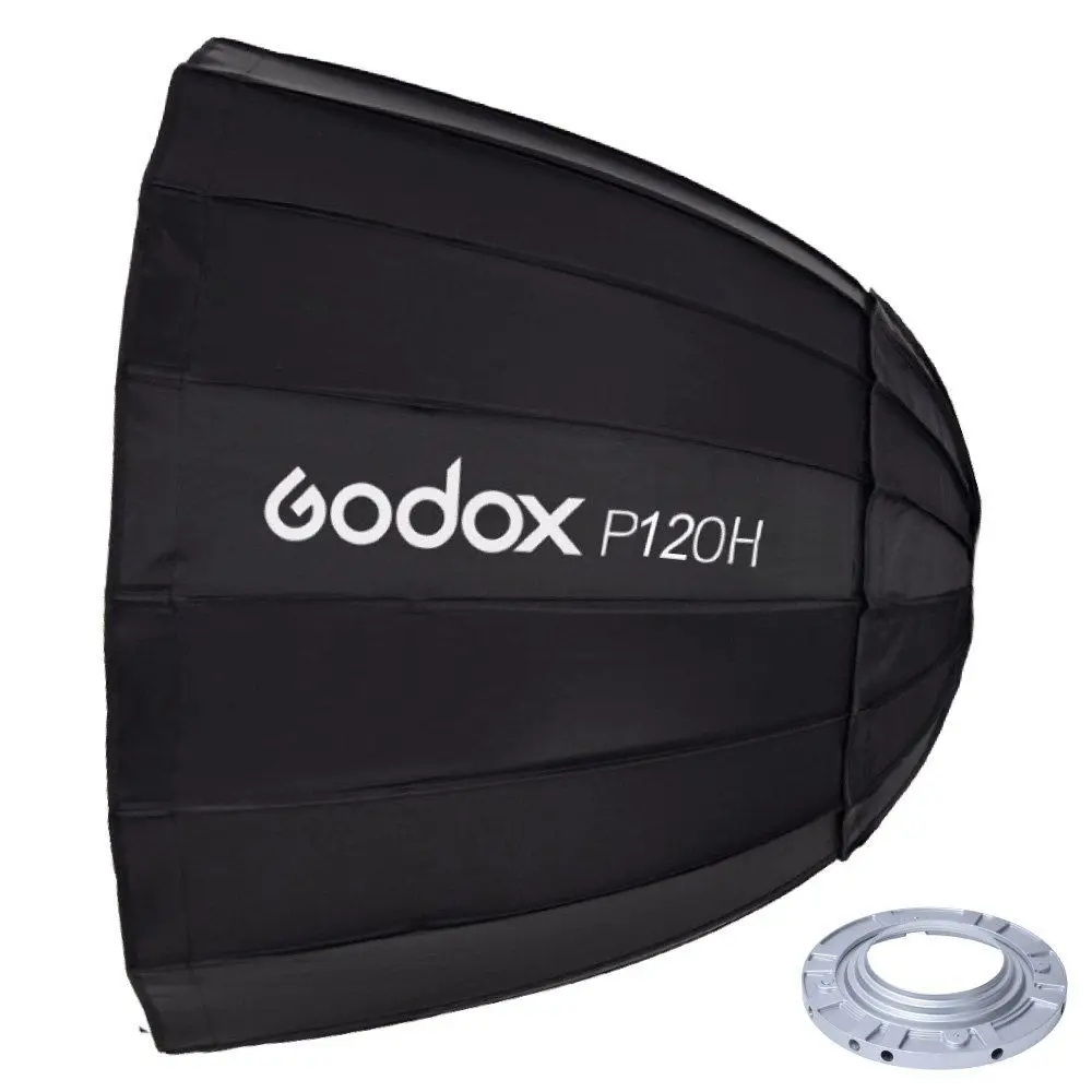 Godox P120H 120cm Parabolic Softbox Reflector for Flash Speedlite Bowens /Broncolor/ Elinchrom / Balcar / Hensel / Profoto Mount Godox P120H 120cm Parabolic Softbox Reflector for Flash Speedlite Bowens /Broncolor/ Elinchrom / Balcar / Hensel / Profoto Mount