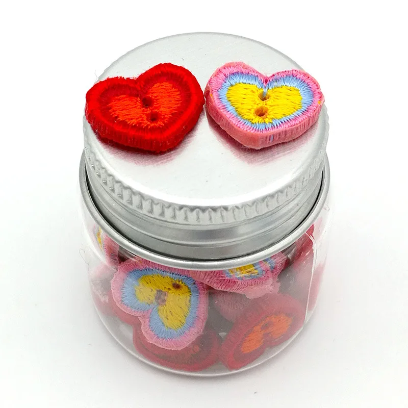 20Pcs Cute Cartoon Embroidery Button Delicate Neckline / Cuffs Decorative DIY Button