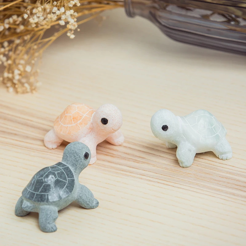 

5 Color Marble tortoise animal Statue Carved Cute Artware Figurine Granite Figurines for Home Decor Chakra Healing Toys as Gifts