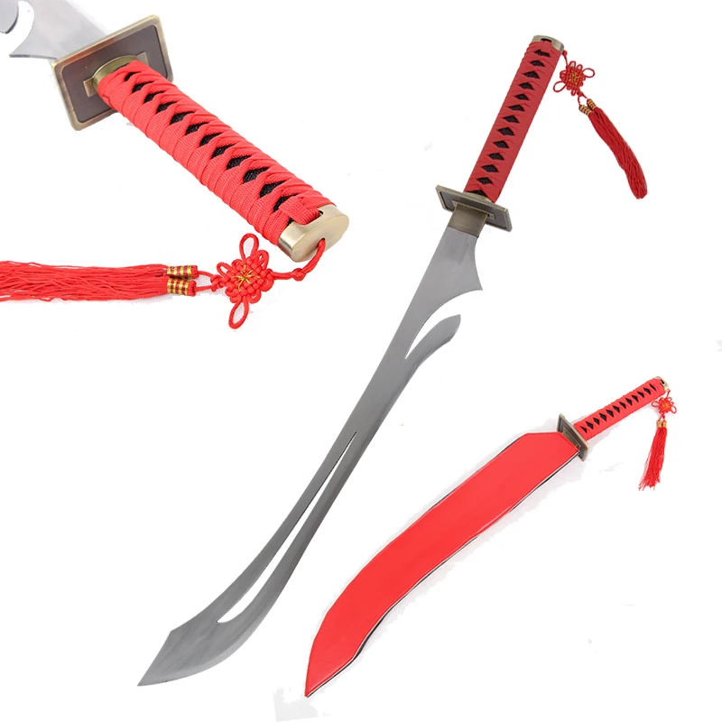Freies Verschiffen Dramatische Murder Koujaku Der Replik Schwert Carbon Stahl Katana Rot Griff Cosplay Prop Keine Scharfen Dekorative Schwerter Props Cosplay Prop Katanaprop Swords Aliexpress
