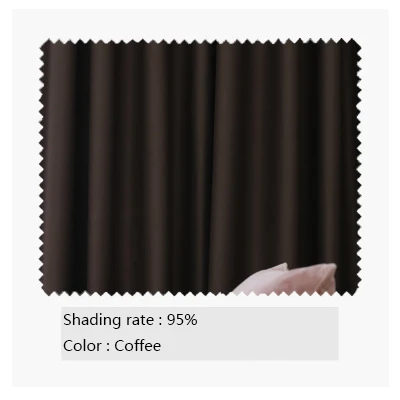 YCENTRE затемняющие сплошные теплоизолированные затемняющие шторы Звукоизолированные окна серая драпированная панель-жалюзи для спальни гостиной - Цвет: Coffee