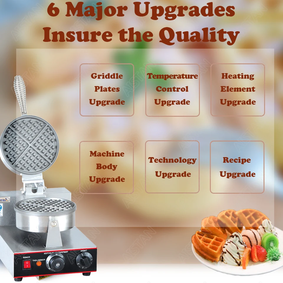 UWB1/UWB2 electric commercial desktop waffle baker waffle maker baking machine UWB1/UWB2 electric commercial desktop waffle baker waffle maker baking machine
