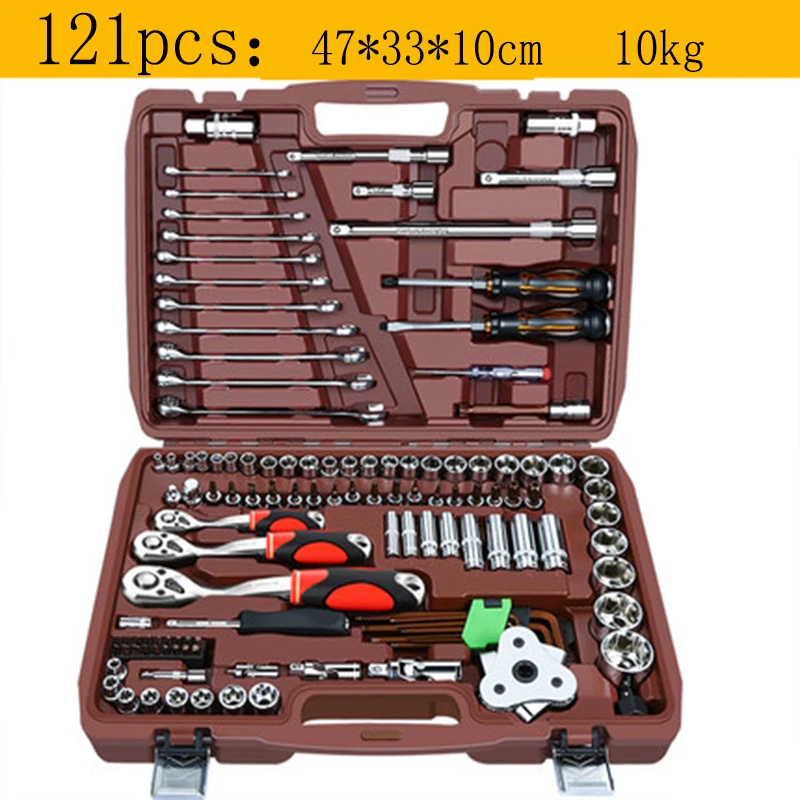 

121 pcs sets Tools Set for Car Repair Ratchet Wrenches Socket Set Wrench Set Home Tools
