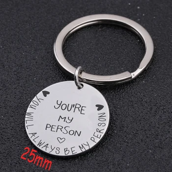 

You Are My Person You Will Always Be My Person Keychain For Lover Couple Girlfriend Trendy Gift Exclusive Holder Tag