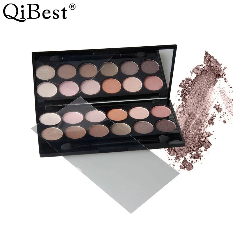 HUAMIANLI 2018 qibest 12 шт. теней для глаз земля цвет голый пластина макияж легко носить