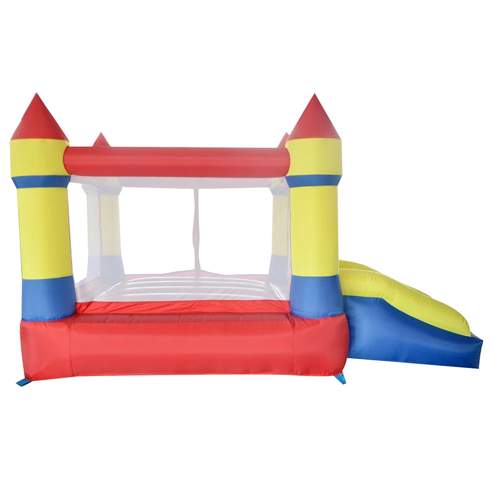 Patio PVC trampolín inflable castillo inflable niños seguro suave con soplador doble toboganes casa inflable trampolín - 4
