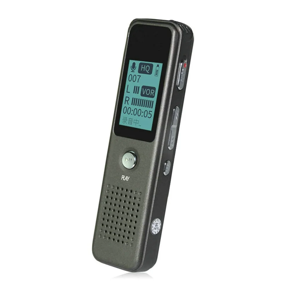 

V19 Professional Portable Mini Digital Audio Voice Activated Recordering WAV 8GB Dictaphone Stereo Music Player USB Pen Recorder