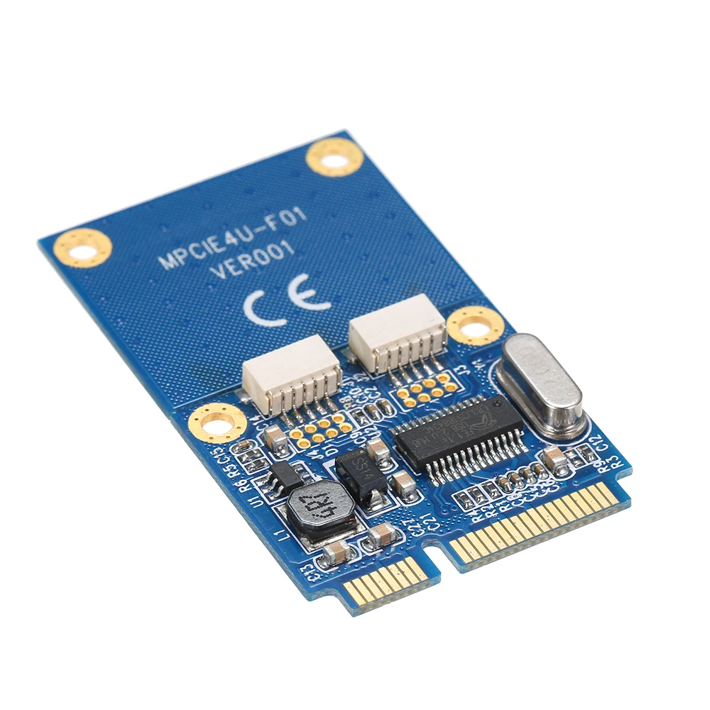 Мини-pci-e к двойному USB адаптеру Mini PCIe к 2 портам USB2.0 карта расширения конвертера