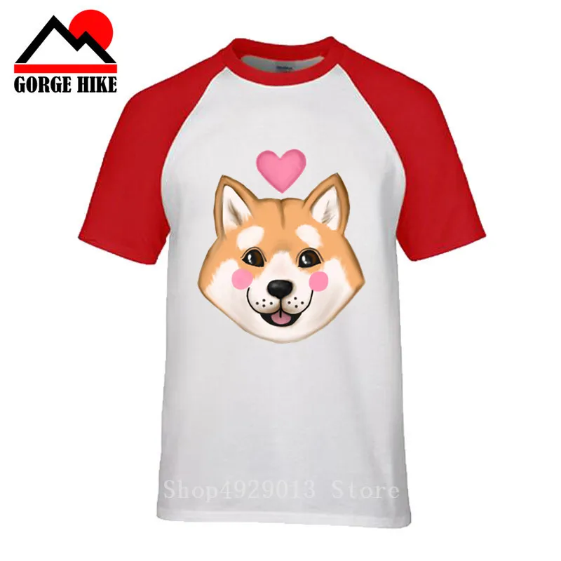 Японская akita Pet Harajuku Мужская забавная голова Doge новая 3D футболка с коротким