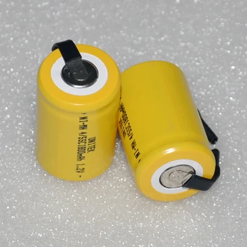 

2pcs Sub C 4/5SC 1.2V rechargeable battery 1800mah 4/5 SC ni-mh nimh cell with welding pins tab for electric drill