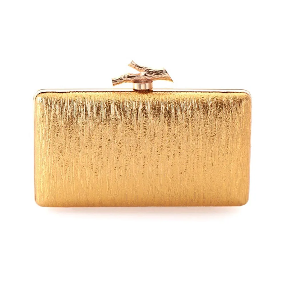New Styl New Fashion Women's PU Leather Clutch Simple Bark Pattern Evening Bag Dinner Party Handbag Purse Shoulder Messenger Bag