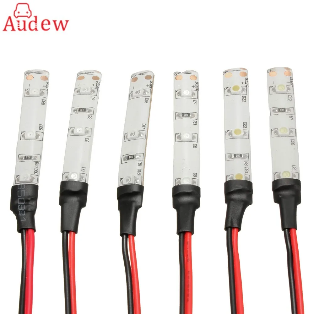

12V 1.80 Inch 3528 LED 3 SMD Car Auto Motorcycle Styling Waterproof Strip Lamp Flexible LED Strip Light 5 Colors