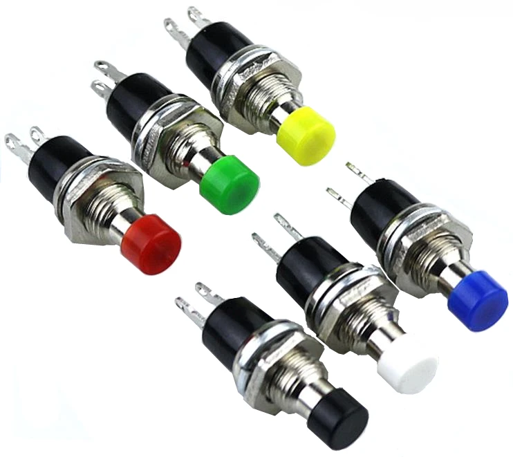 

6pcs PBS-110 7MM Momentary Push button Switch Press the reset switch Momentary On Off Push Button Micro SwitchNormally Open NO
