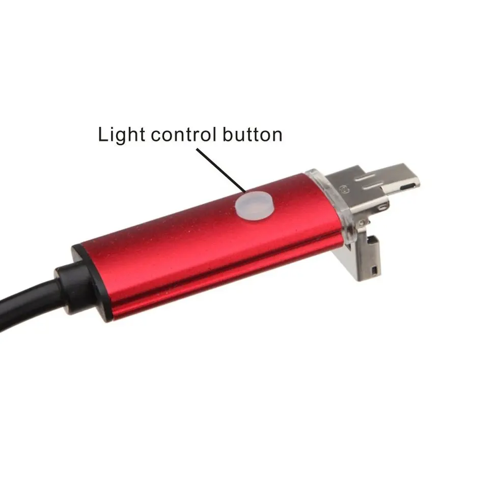 

5PCS Red 6 LEDs Waterproof 10M 5.5mm Phone Endoscope Inspection Camera For Android PC