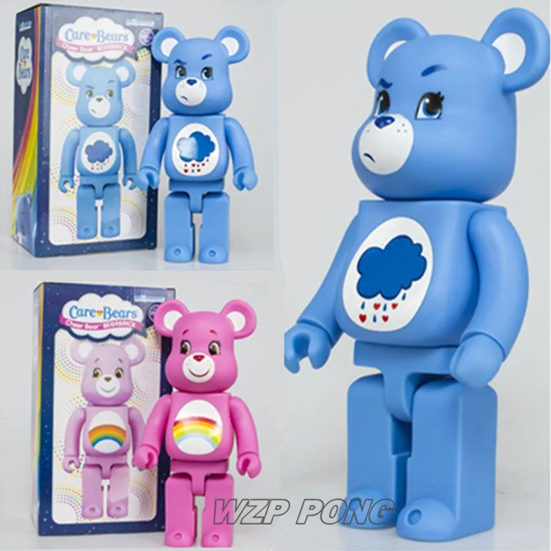 

28cm 400% Be@rbrick Toy Rainbow Rain Pattern Bearbrick doll Model PVC Collectible Action Figure Bearbrick Toys for Birthday Gift