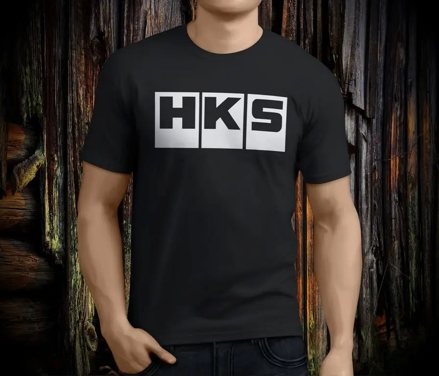 New Cool HKS Exhaust Turbo Funny Men's Black T-shirt Size S-3XL | Мужская одежда