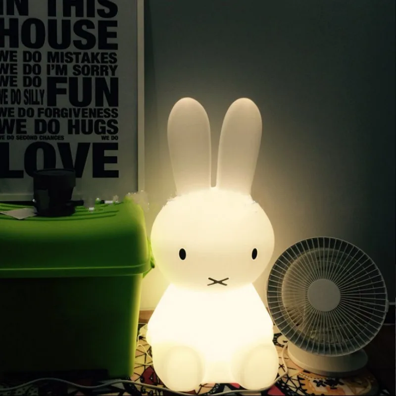 

50/80CM LED Night Light Rabbit Brown Bear Animal Cartoon Decorative Light Children's Bedroom Lamp Christmas Day Gift Dimmable