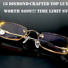 = CLARA VIDA = Модные женские HD Роскошные Алмазные Режущие края ультра светильник без оправы очки для чтения с чехол+ 1+ 1,5+ 2+ 2,5+ 3