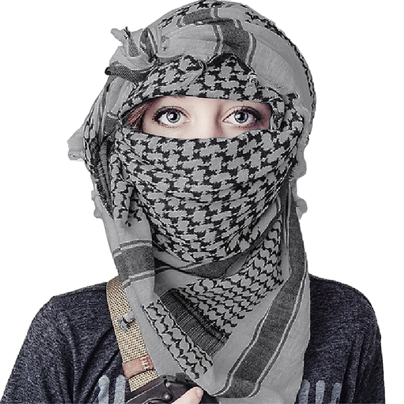 TACVASEN, мужской шарф в стиле милитари, тактическая пустынная Арабская Куфия, шарф, камуфляжный головной шарф, Женский арабский хлопковый Пейнтбольный шарф, маска для лица