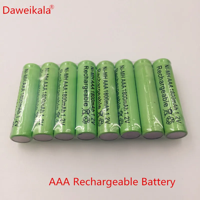 12 шт/ 1800 mAh аккумуляторная батарея 1,2 V AAA качество ni MH аккумуляторная батарея 1,2 V 2A