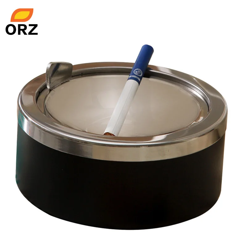 ORZ Portable Round Shape Stainless Steel Lid Windproof Smokeless