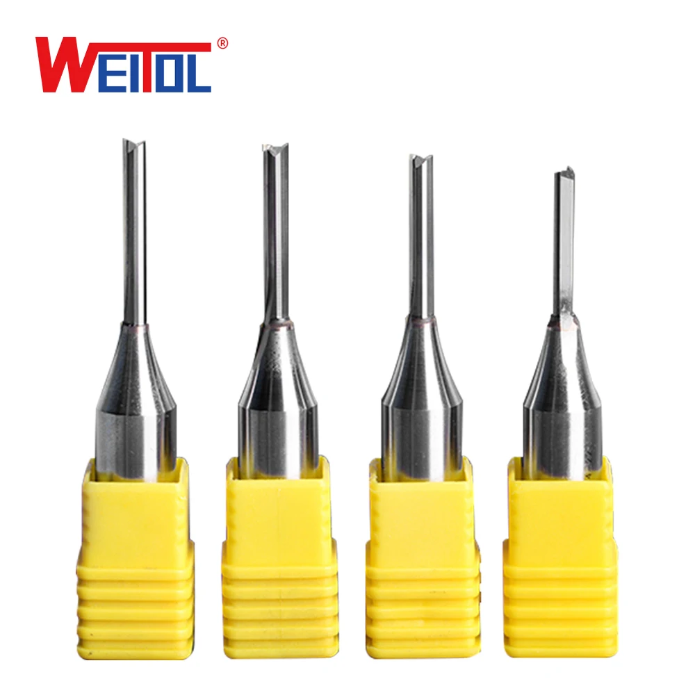 WeiTol 12 7 мм TCT две флейты прямые для обработки дерева с ЧПУ фреза Концевая |