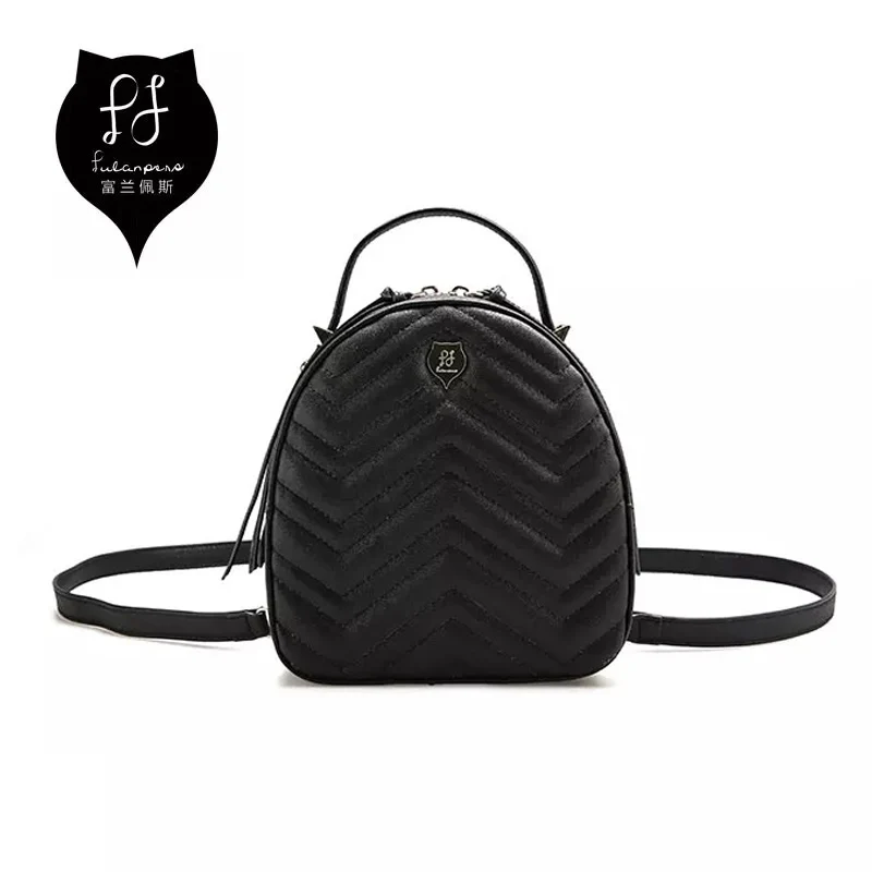 Schoolbag Backpack for Women 2018 Diamond Lattice Black Mini Backpack To School College Cute ...