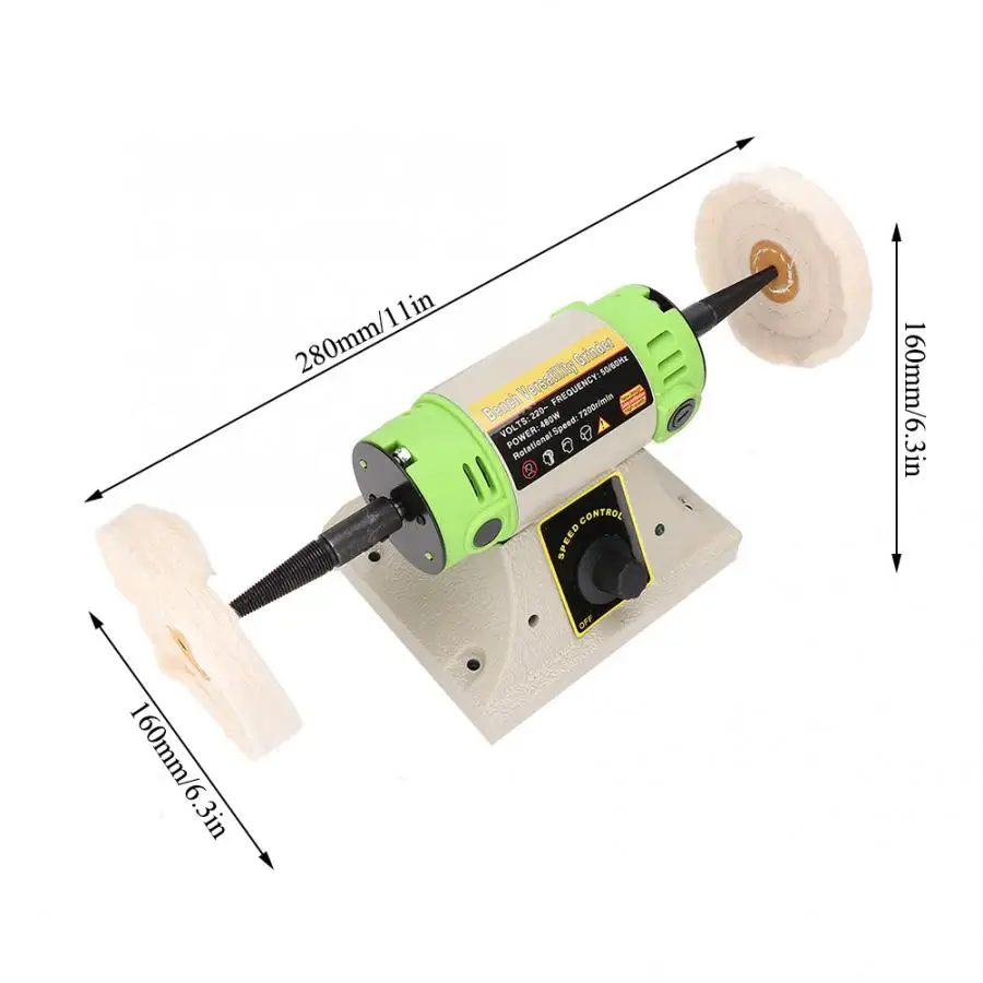 Профессиональный Настольный шлифовальный станок с двойной головкой, полировщик, шлифовальная машина для полировки ювелирных изделий, Полировальный Инструмент для ювелирных изделий