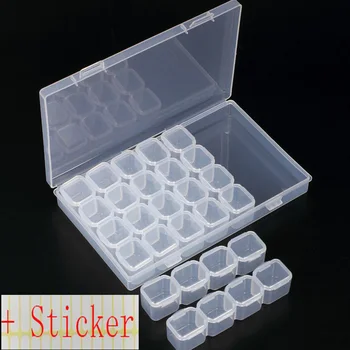 

28Lattices Dismountable Diamond Embroidery Accessories Diamond Painting Boxes Cross Stitch Cases Storage Organizer Home Storage