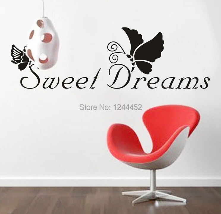 home decor diy removable family sweet dreams wall stickers vinyl