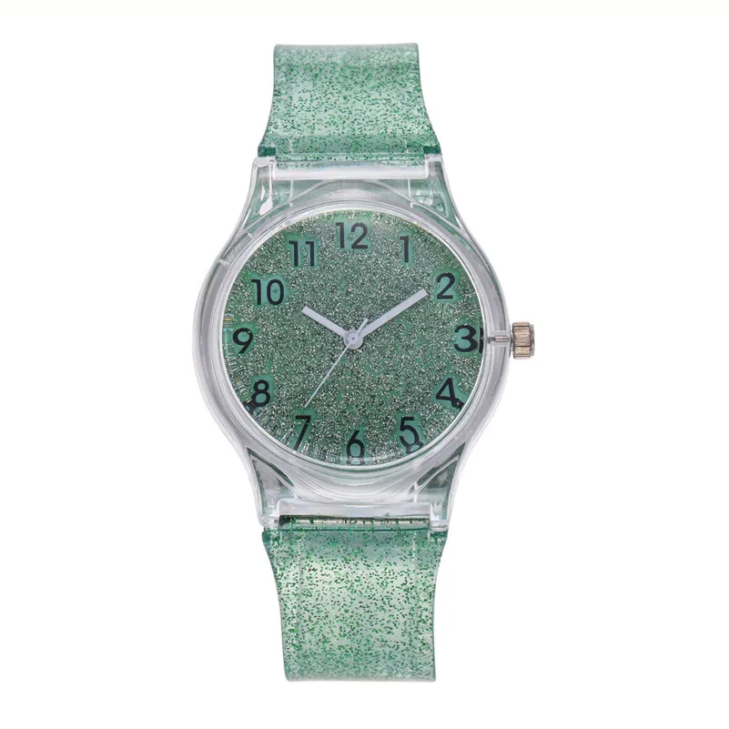 Fashion women's watches girl's Silicone Band Analog Quartz Round Wrist Watch Bracelet Dress Wrist Watch clock Reloj mujer M23 (9)