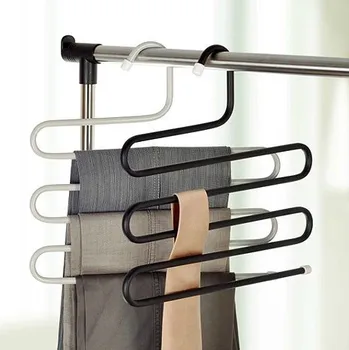 

[Free shipping] Magic Multi-layer Metal Hanger for Pants,S Shape (4 pieces/Lot)