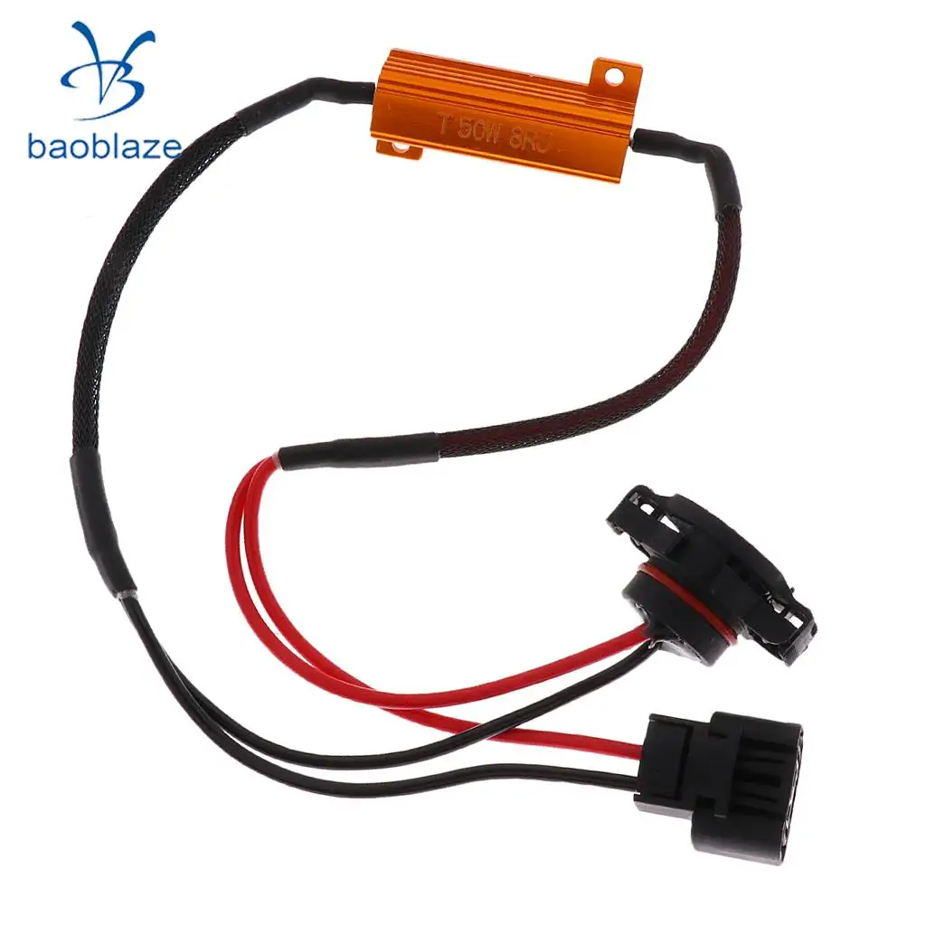 50W 8ohm H16 Load Resistor 7443 LED Adapter Anti Blink Flash Error Canceller