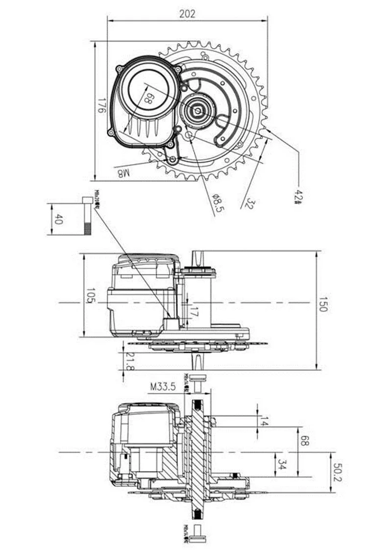Best Torque Sensor Max 65N.m 48V 350W Mid Motor Electric bicycles conversion kits for electrc bike 18 Best Torque Sensor Max 65N.m 48V 350W Mid Motor Electric bicycles conversion kits for electrc bike 18
