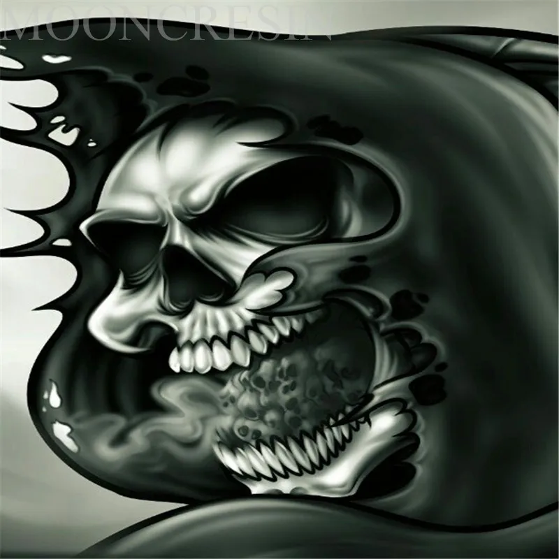 

5D Diy Diamond Painting Cross Stitch Monster With Big Mouth Spit Diamond Embroidery Full Round Mosaic Decoration Resin Stickers