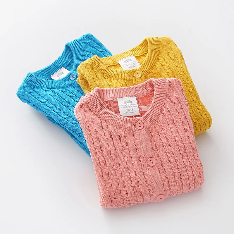 

Autumn Winter Button Up Baby Girls Sweaters And Cardigans Kids Knitwear Toddlers Children Clothes New 2018 T1/1455CO