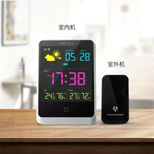 Wireless Weather Station Smart Home Color LED font b Digital b font Weather Forecast Meter In
